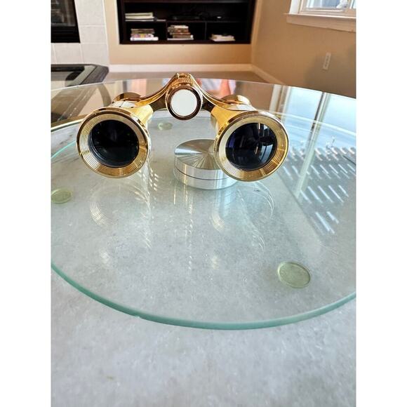 Vintage Tasco Opera Glasses 3x23 – Gold & Pearl Finish Theater Binocular - Picture 2 of 6